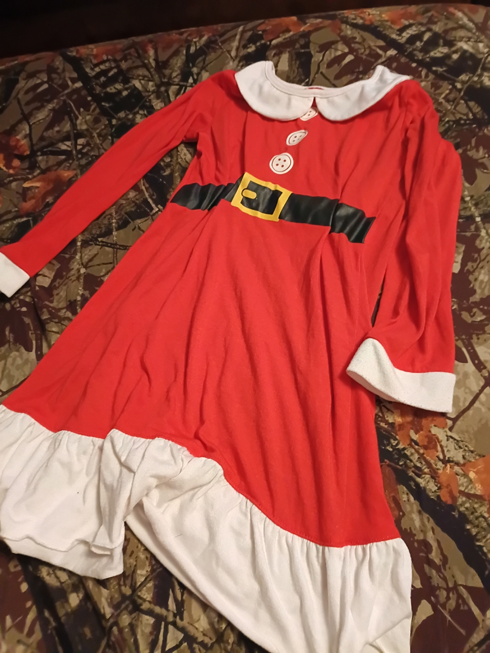 Carter's Red Santa-Style Dress with White Trim